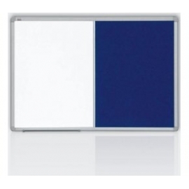 Nástěnka kombinovaná bílá magnetická/modrý filc